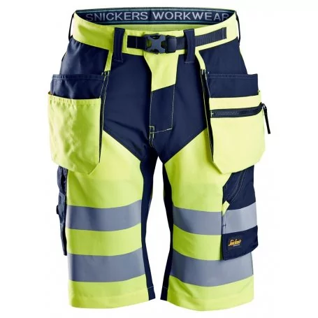 Spodnie robocze krótkie odblaskowe FlexiWork+, w.k., EN 20471/1, Snickers 6933