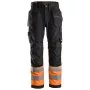 Odblaskowe spodnie robocze AllroundWork+ z workami kieszeniowymi, EN 20471/1, Snickers 6233