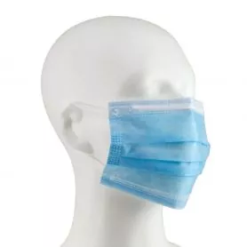 Maska medyczna TYP IIR, jednorazowego użytku z gumkami.