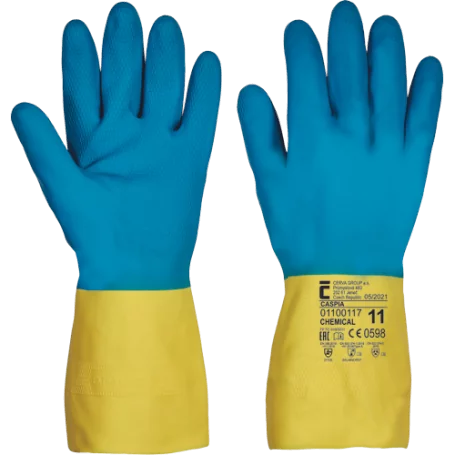 Rękawice lateks/neopren robocze CASPIA (12 par) Cerva
