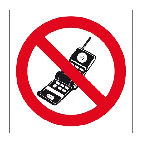 Znak BHP zakaz używania telefonów komórkowych ZZ-13Z
